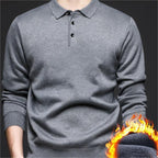 Suéter Camisero con Solapa para Hombre Acolchado