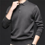 Suéter Camisero con Solapa para Hombre Acolchado
