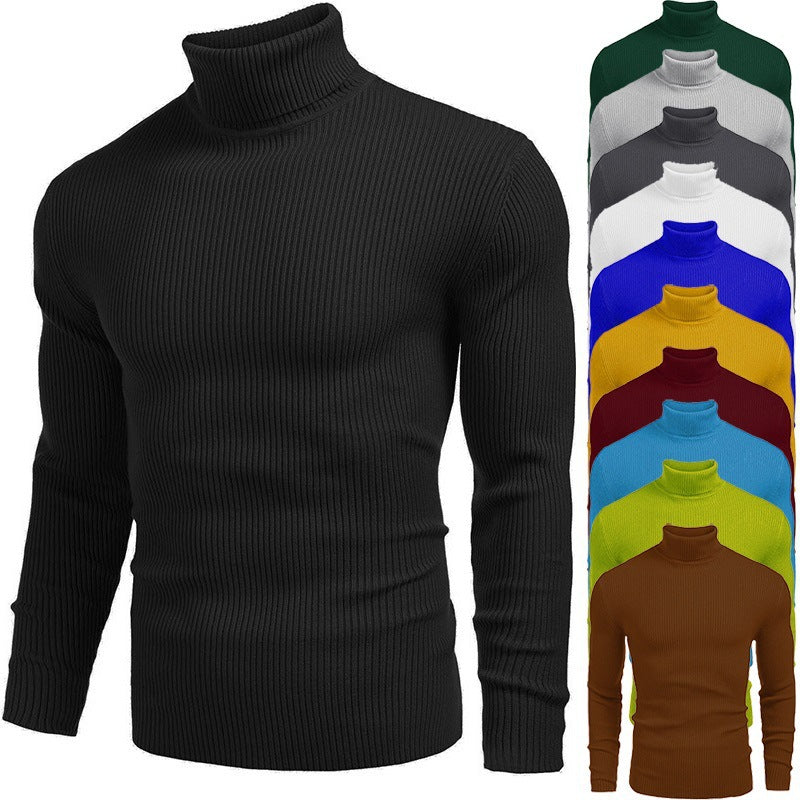 Suéter de Cuello Alto para Hombre Slim Fit