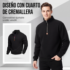 Suéter de Cuello Alto con Media Cremallera para Hombre