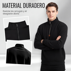 Suéter de Cuello Alto con Media Cremallera para Hombre