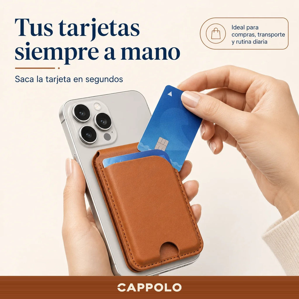 Tarjetero Magnético para Celular con Soporte Plegable