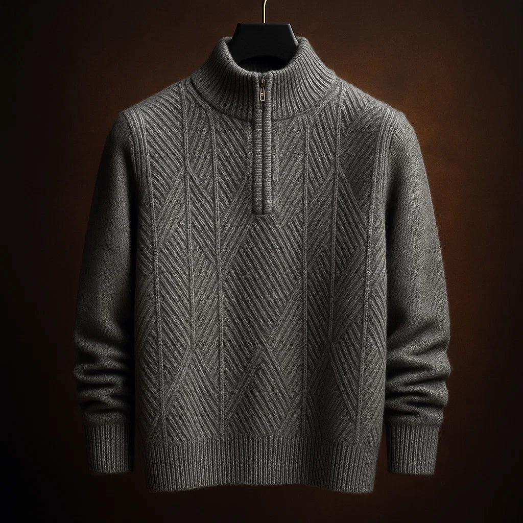 Dario Half-Zip Textured Sweater
