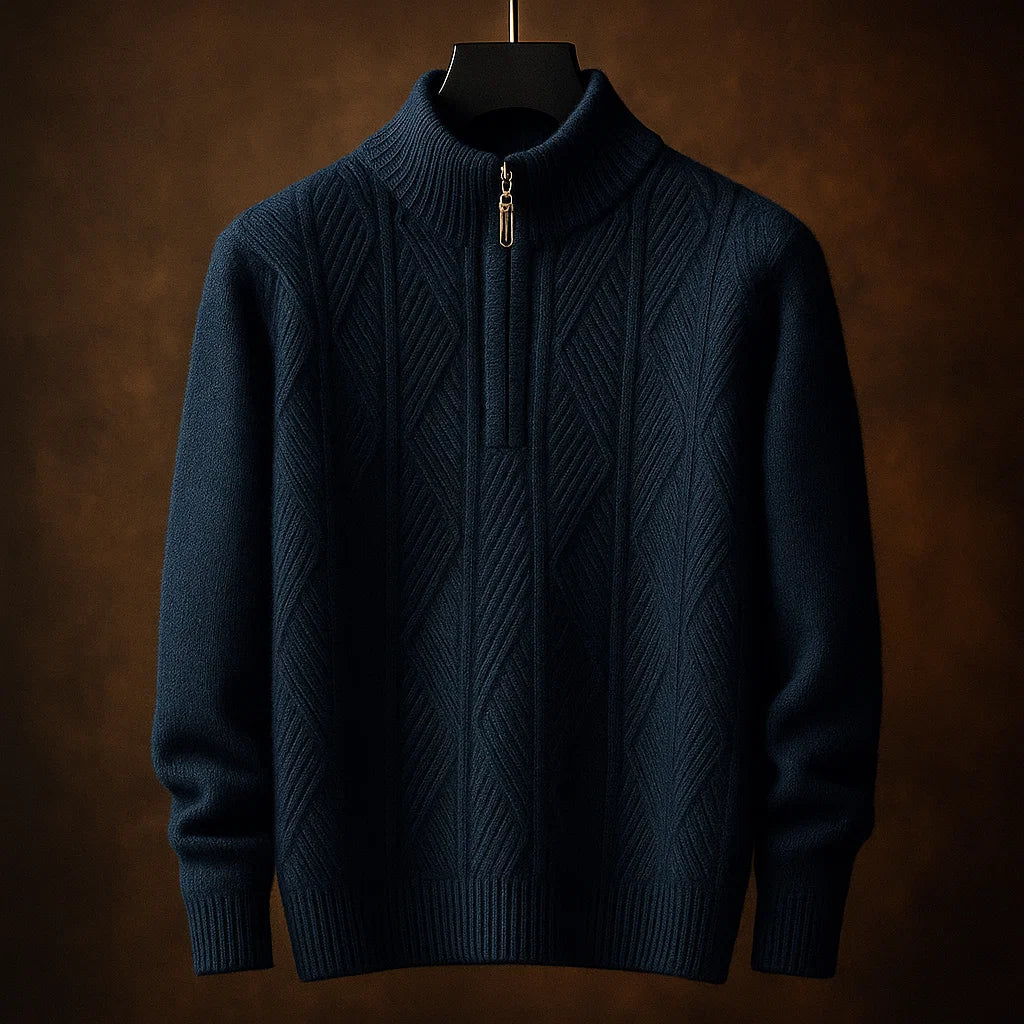 Dario Half-Zip Textured Sweater