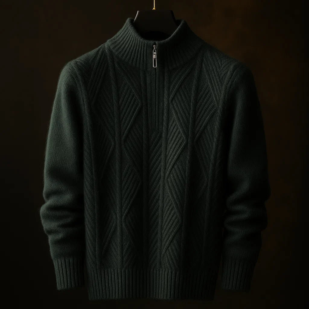 Dario Half-Zip Textured Sweater