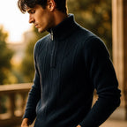 Dario Half-Zip Textured Sweater