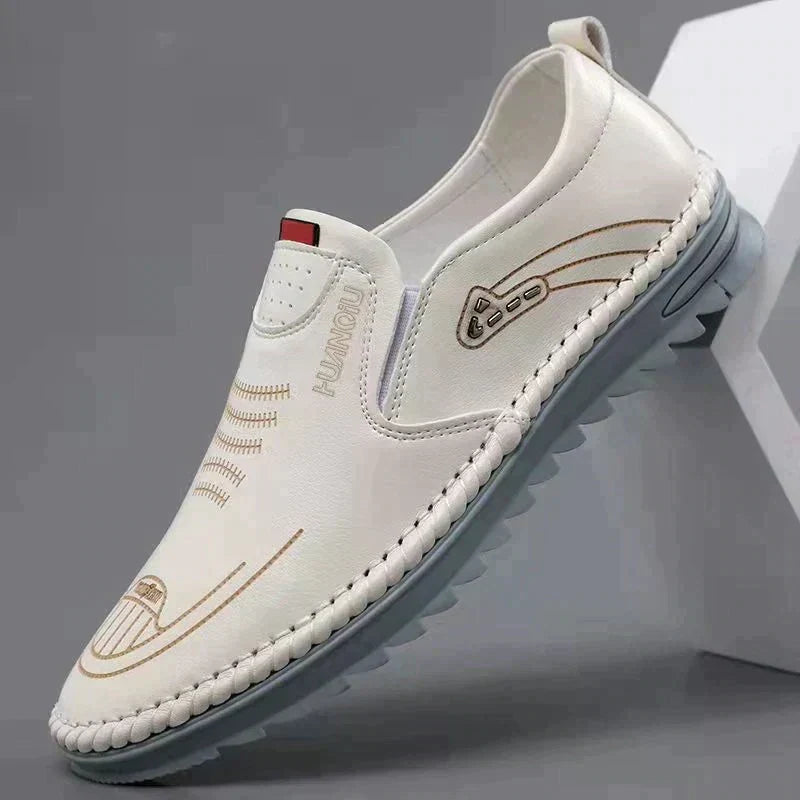 Tenis Casuales de Piel para Hombre Transpirables y Antideslizantes