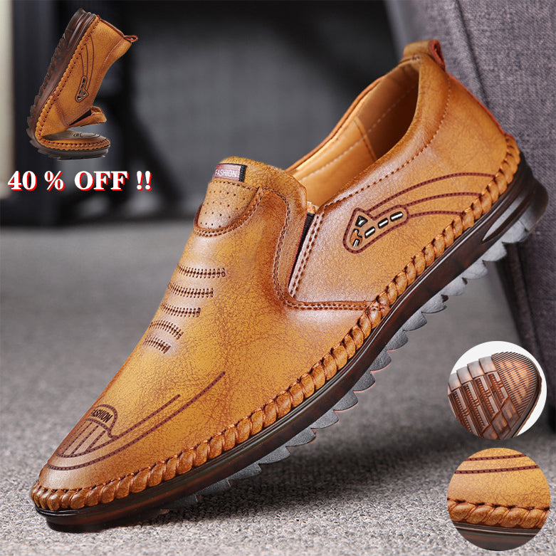 Tenis Casuales de Piel para Hombre Transpirables y Antideslizantes
