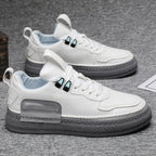 Tenis Casuales de Piel Sintética para Hombre Suela Gruesa