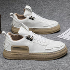 Tenis Casuales de Piel Sintética para Hombre Suela Gruesa