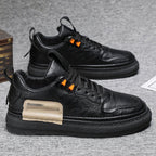 Tenis Casuales de Piel Sintética para Hombre Suela Gruesa