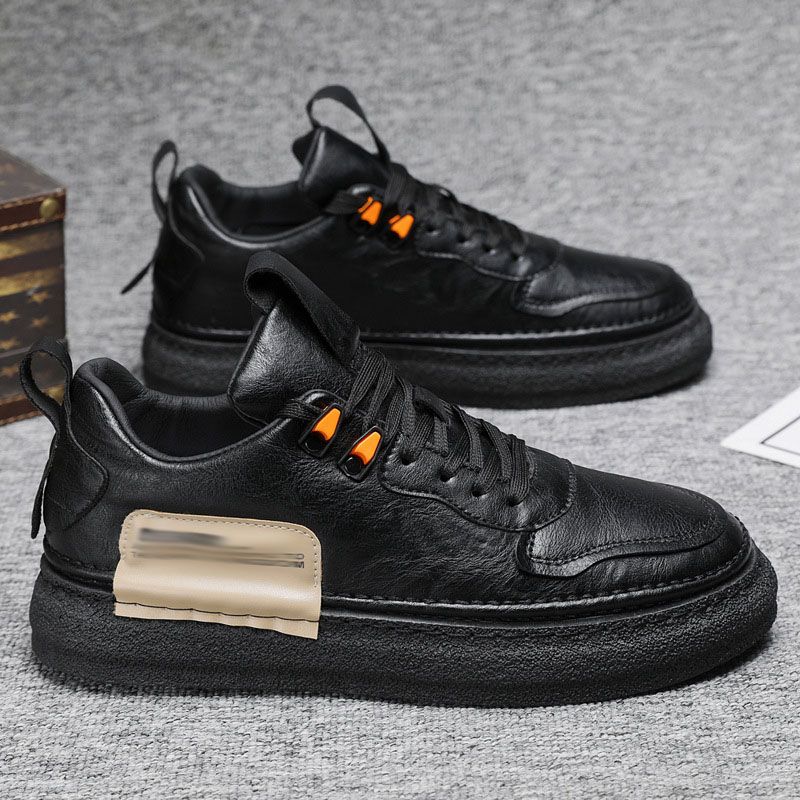 Tenis Casuales de Piel Sintética para Hombre Suela Gruesa