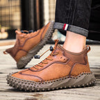 Tenis de Piel Cosidos a Mano para Hombre Todo Terreno