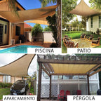 Toldo Vela con Protección UV para Patio y Jardín