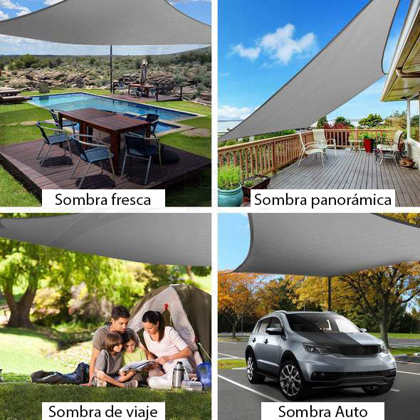 Toldo Vela con Protección UV para Patio y Jardín