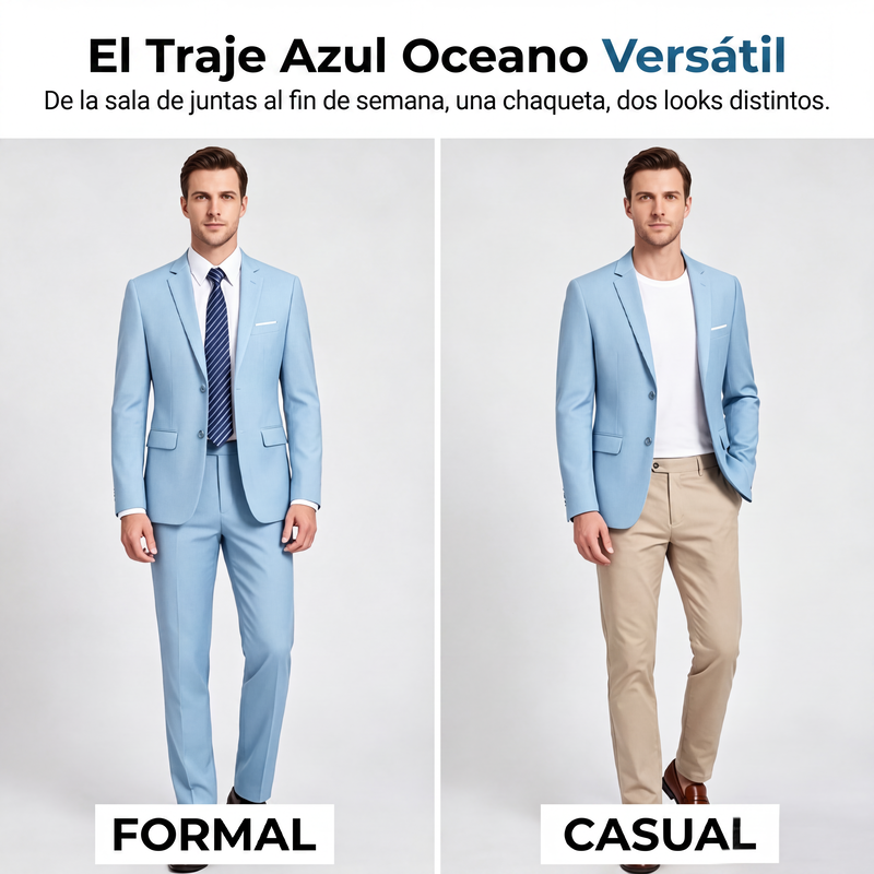 Traje de 2 Piezas para Hombre Corte Moderno Slim