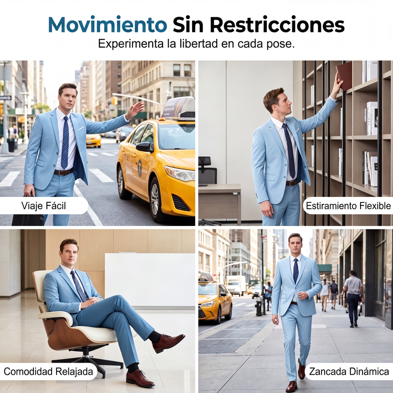 Traje de 2 Piezas para Hombre Corte Moderno Slim