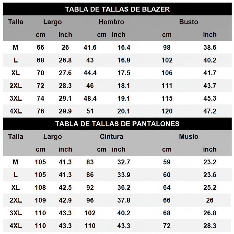 Traje de 2 Piezas para Hombre Corte Moderno Slim