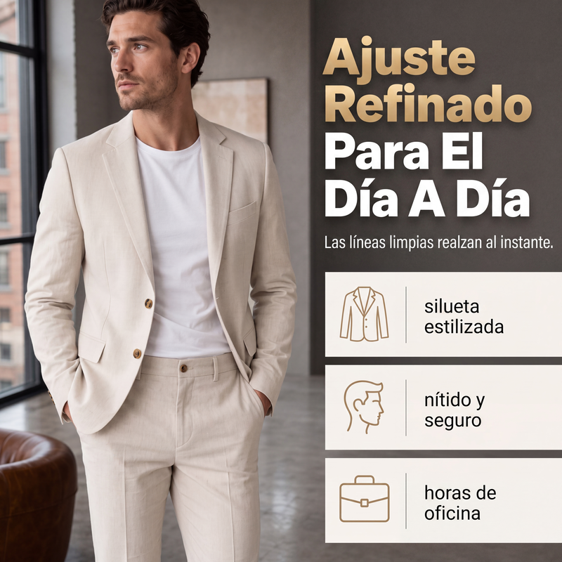Traje Casual Elástico para Hombre Saco y Pantalón