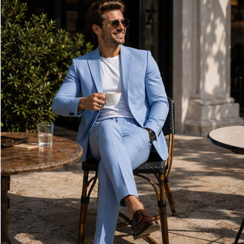 Traje Casual Elástico para Hombre Saco y Pantalón
