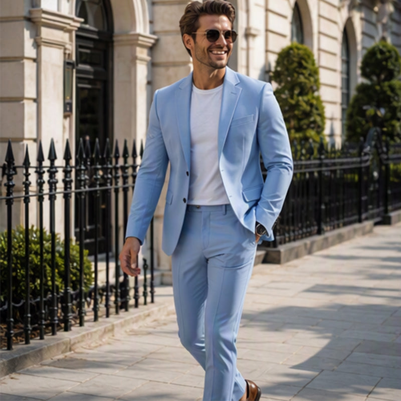 Traje Casual Elástico para Hombre Saco y Pantalón