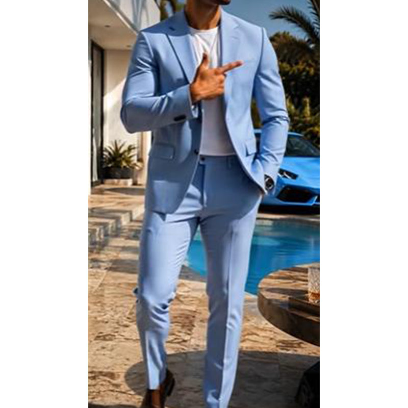 Traje Casual Elástico para Hombre Saco y Pantalón