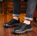Zapatos Casuales de Cuero Cosidos a Mano para Hombre
