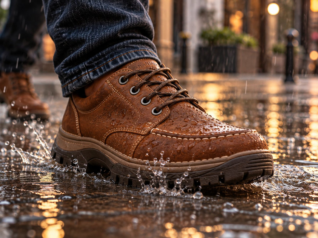Zapatos Casuales de Cuero Cosidos a Mano para Hombre