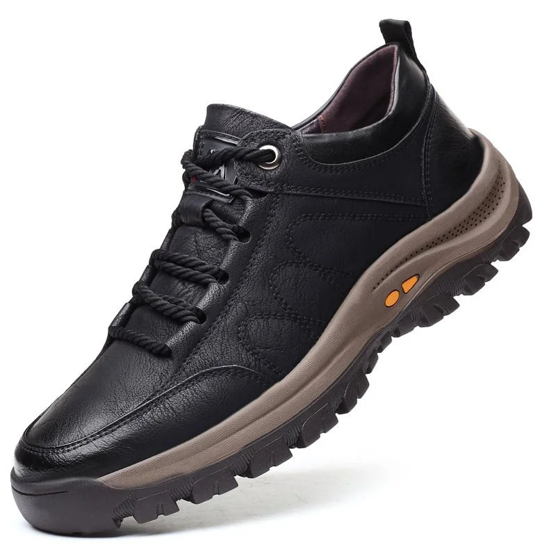 Zapatos Casuales de Cuero Cosidos a Mano para Hombre