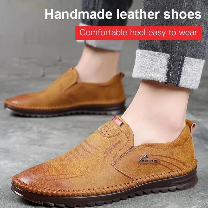 Zapatos Casuales de Piel para Hombre Transpirables