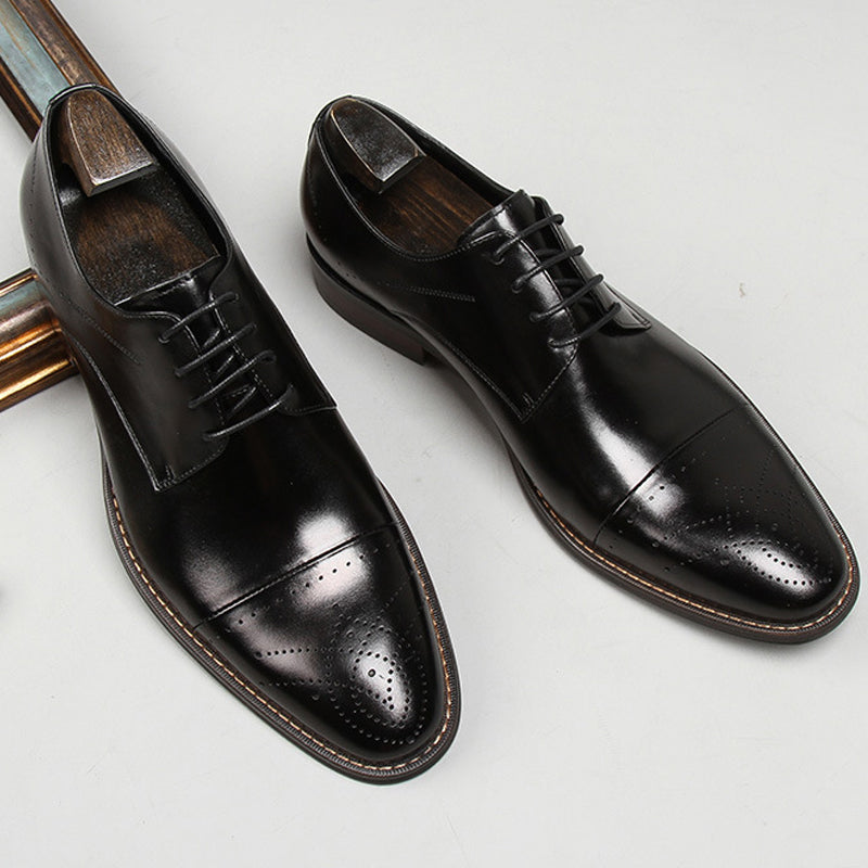 Zapatos de Vestir de Piel Perforada para Hombre