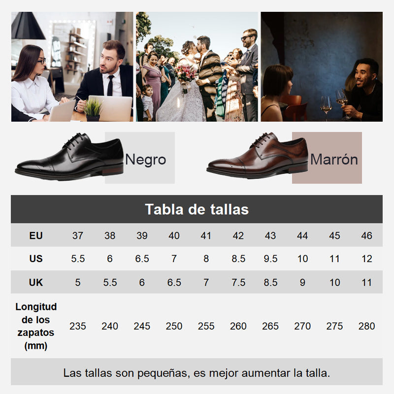 Zapatos de Vestir de Piel Perforada para Hombre